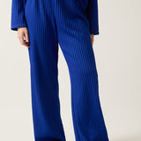 Pantalon Julietta long en tricot côtelé