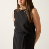 Haut Gaby effet lin noir