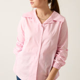Chemise Daphné en coton rose